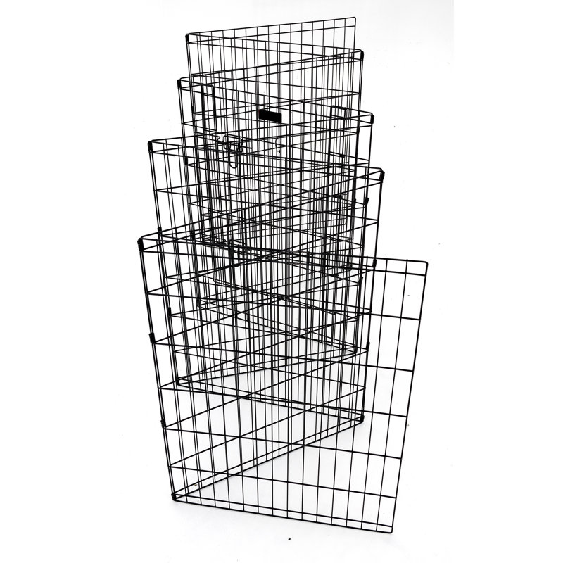 Lucky Dog 24"H Black Metal Exercise Pen with Stakes
