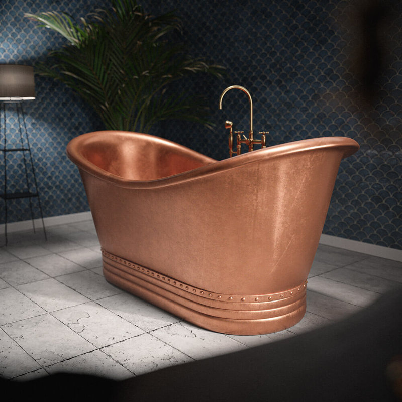 1750mm x 780mm Freestanding Copper Bathtub