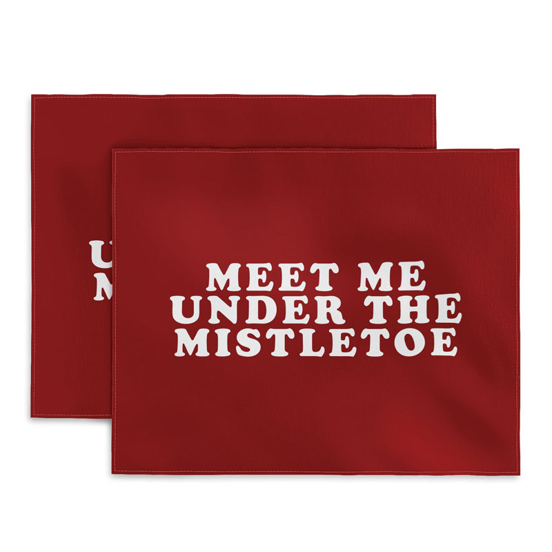 Cotton Typography Rectangle Placemat