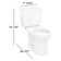 Drake® 1.28 GPF Water Efficient Round Two-Piece Toilet with Tornado Flush (Seat Not Included)