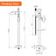 Robinet de baignoire autoportant à fixation au sol avec douche à main-128509596