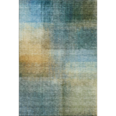 Premium Machine Washable Wayne AMF1096 Modern Rug