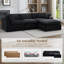 Canapé modulaire moderne en chenille avec repose-pieds mobile, canapé à compression pour le salon, aucun assemblage requis-915066270-915066272-965996335