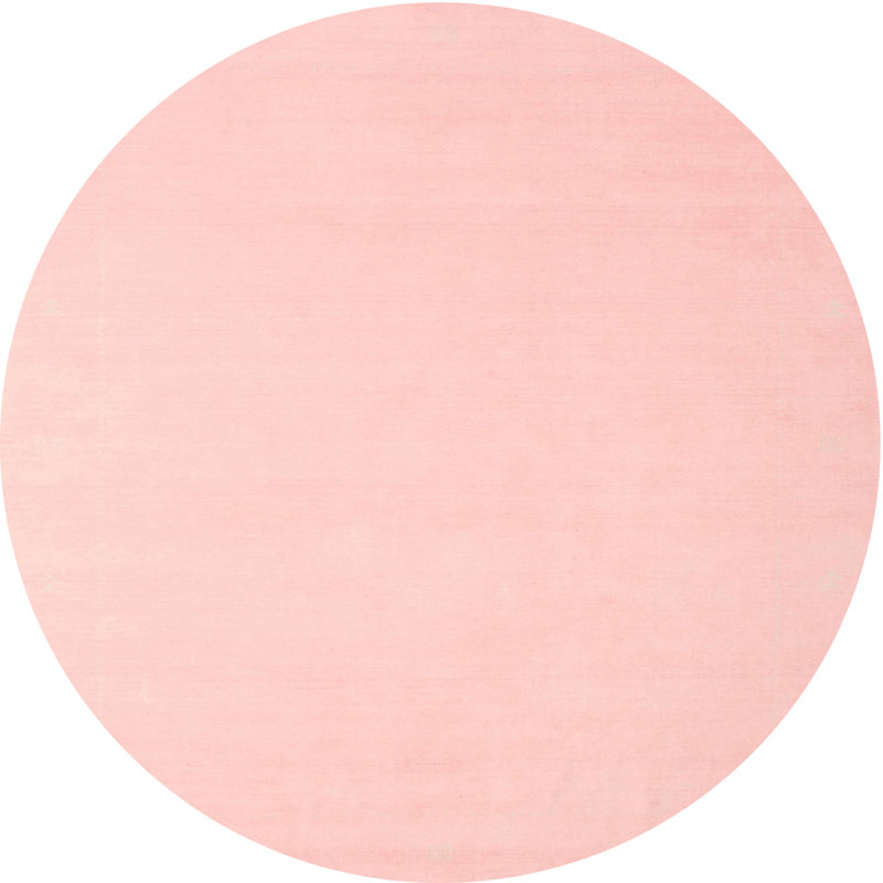 Tapis contemporain rose, Rond 4 pi