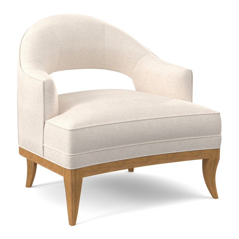 Fauteuil Mariposa, Ambre, 100% polyester ivoire Venise