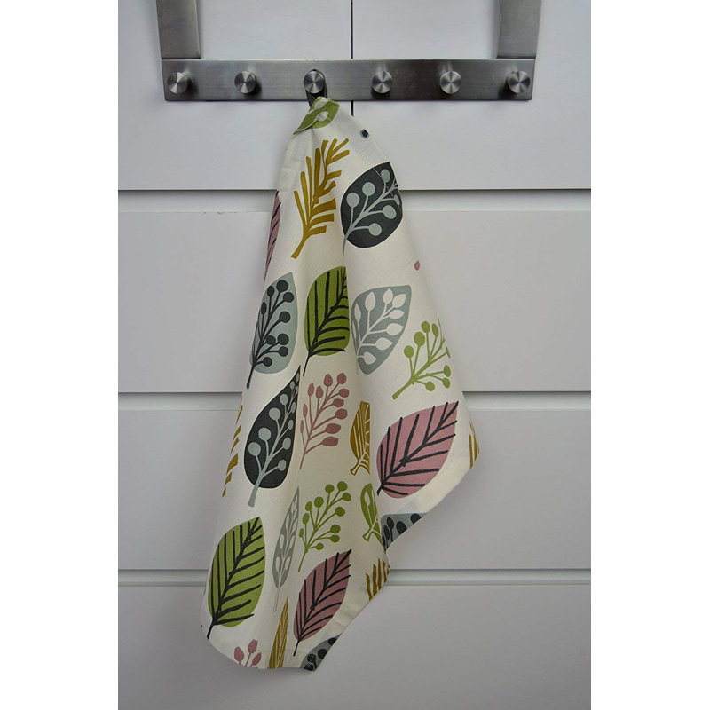 Alexys Cotton Jacquard Kitchen Towel, Blush Pink
