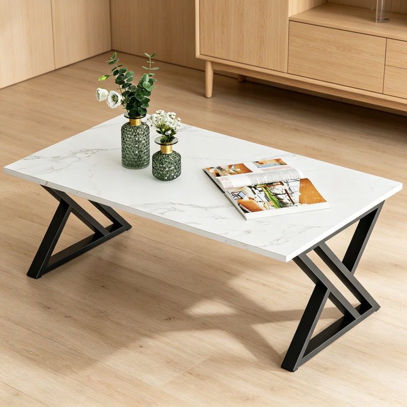 Coffee Table, White, White, White