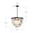 Castleford 6 - Light Unique Tiered Faceted Glass Cascade Chandelier