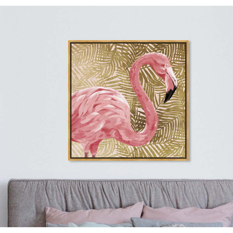 " Flamingo Profile Gold ", 30" H x 30" W x 1.5" D