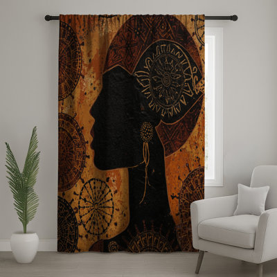 Rideaux de fenêtre de style africain Mandala