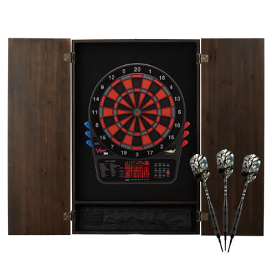Metropolitan Electronic Dartboard and Cabinet Set with Darts