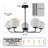 5-Light Dimmable Sputnik Modern Linear Chandelier-1362898526