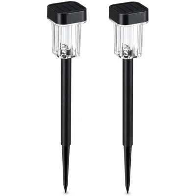 Solar Powered Cool White LED Pathway Lights with Ground Stakes