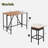 5-piece Outdoor Dining Table Sets Included 1 Foldable Table And Four Stools With Cushions