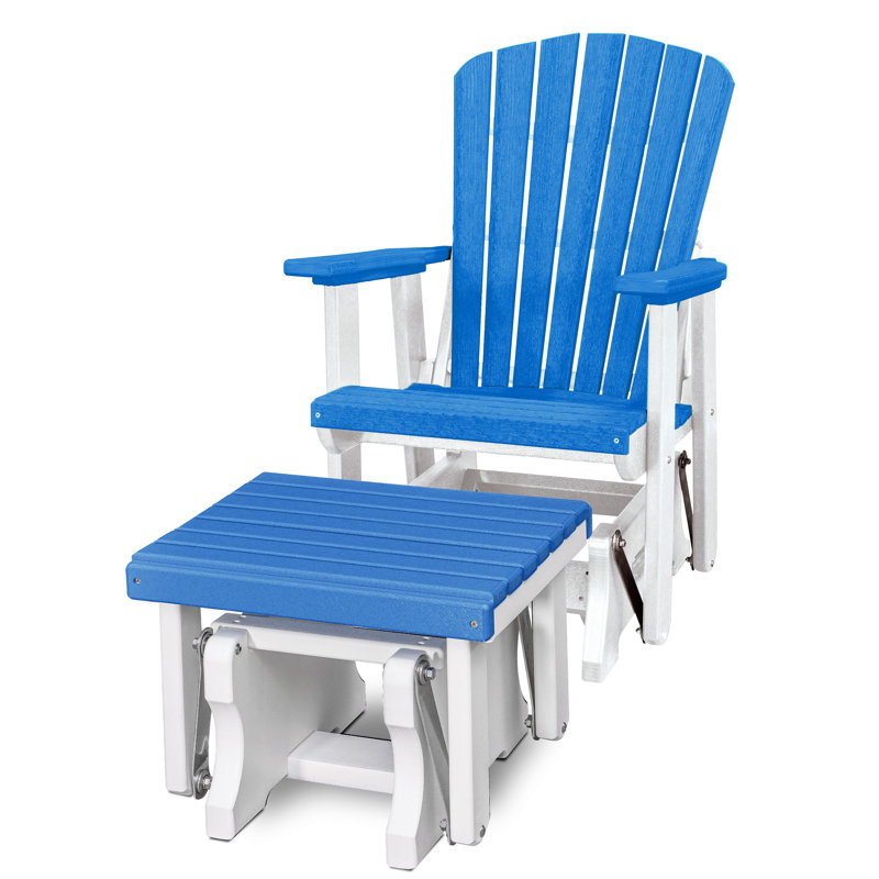 Chaise d'extérieur Campball, Bleu / blanc