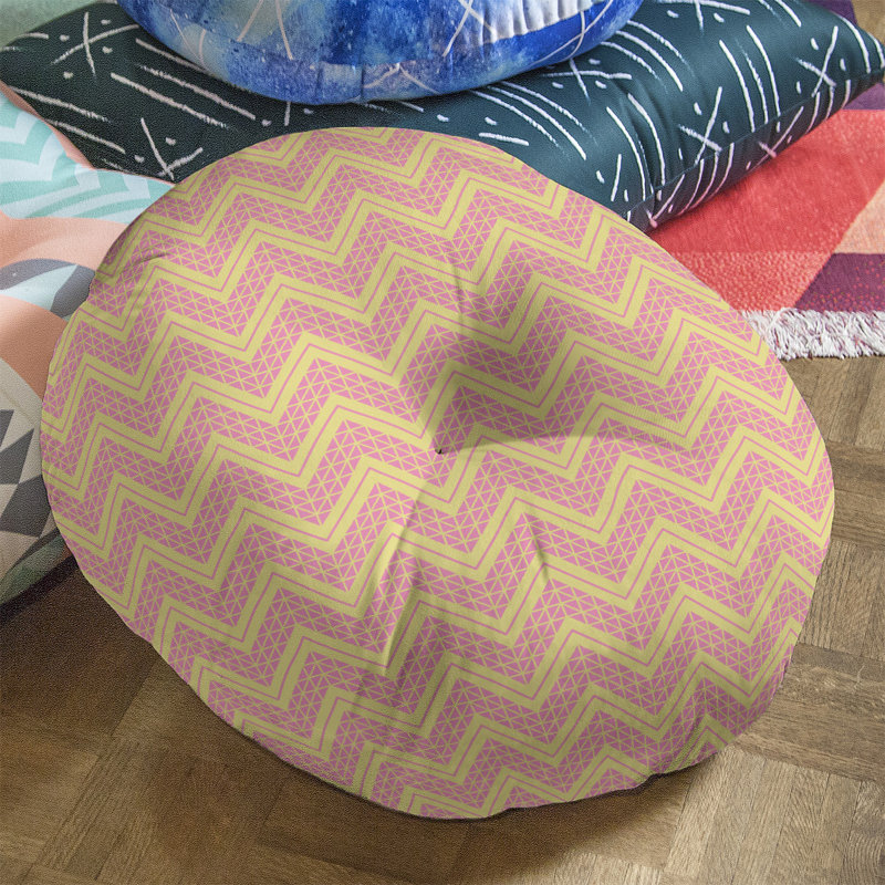 Coussin Rhonda Cheval, 30 po x 30 po, Jaune / rose