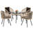 Lavette 4 - Person Patio Dining Set with Round Table , Cushions Included-1981539226
