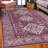 Iddo Ethnic High Density Long Fiber Poly Threads Decorative Area Rug Carpet-2047969219