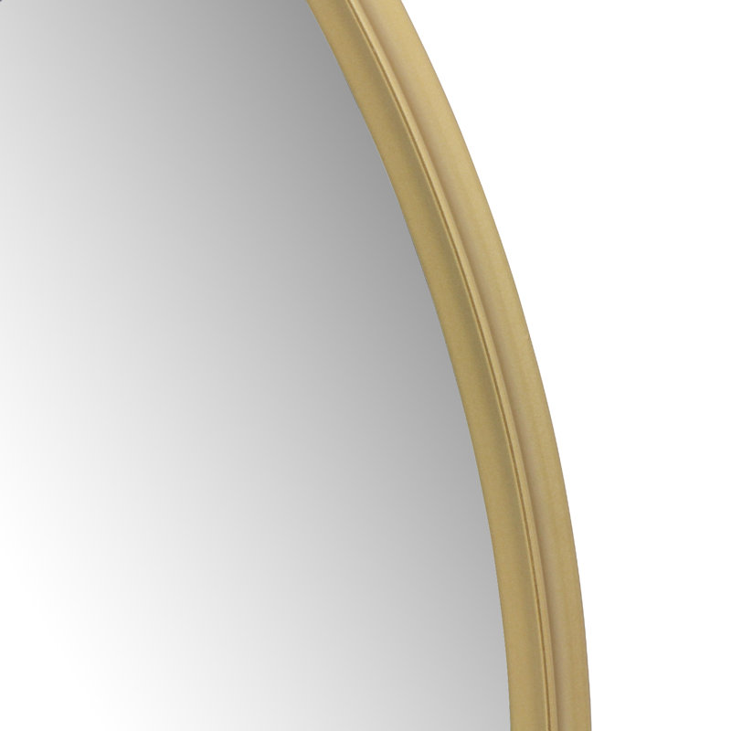 Miroir décoratif Baljiwan, 40 po x 40 po, Doré