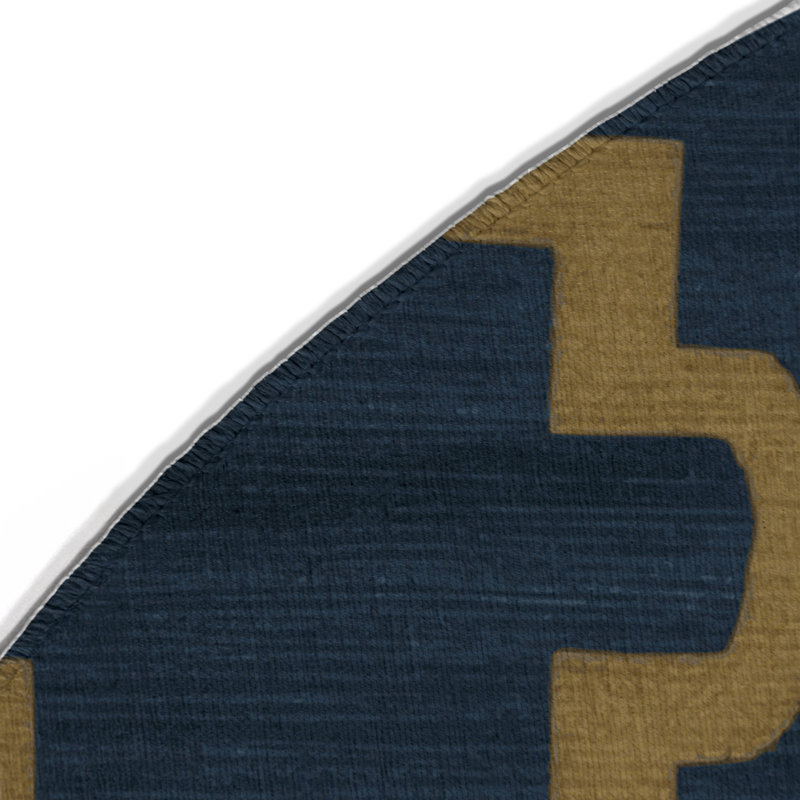 Tapis gris intérieur et extérieur Trellis, Rond 5 pi