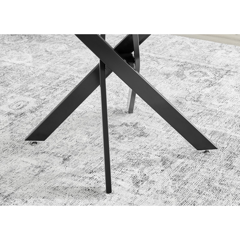 Ensemble repas pour quatre personnes, Blanc / noir