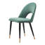 Ensemble de deux chaises d'appoint à dossier ouvert en velours vert et noir-472800610