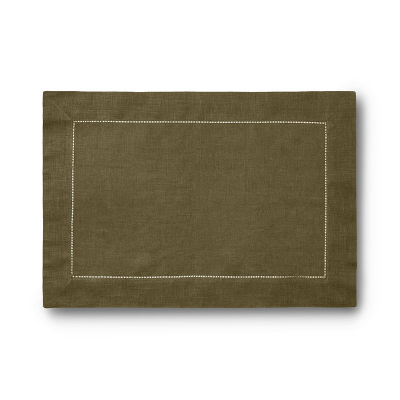 Festival Linen Rectangle Placemats, Hunter
