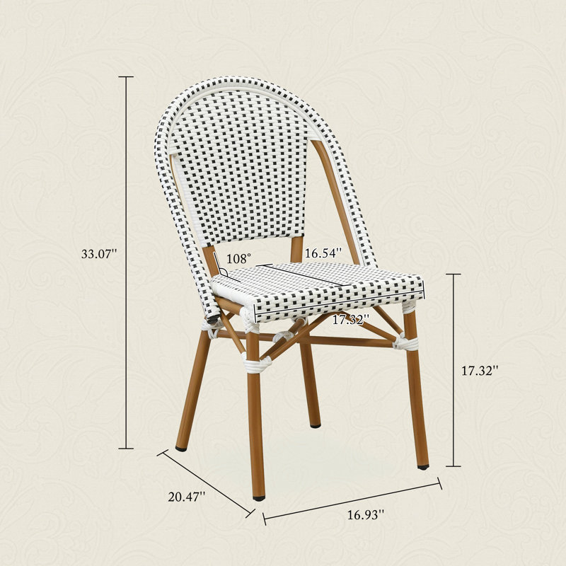Ensemble de 2 chaises bistro PURPLE LEAF, Blanc