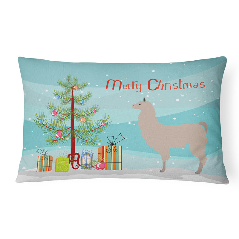  Coussin intérieur / extérieur Llama Christmas