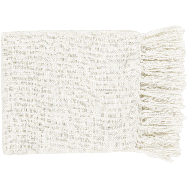 Dennie Acrylic Throw Blanket, Off-White