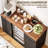 Large Coffee Bar Cabinet With Fridge Space(fridge Not Included),  Liquor Cabinets With Drawer & Storage,   Buffet Sideboard Table For Home, Fluted Modern Design,53.2" L