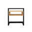 Table de chevet et table d'appoint en forme de C Merab Arland - deux tons avec rangement ouvert