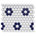 White/Cobalt Blue Flower