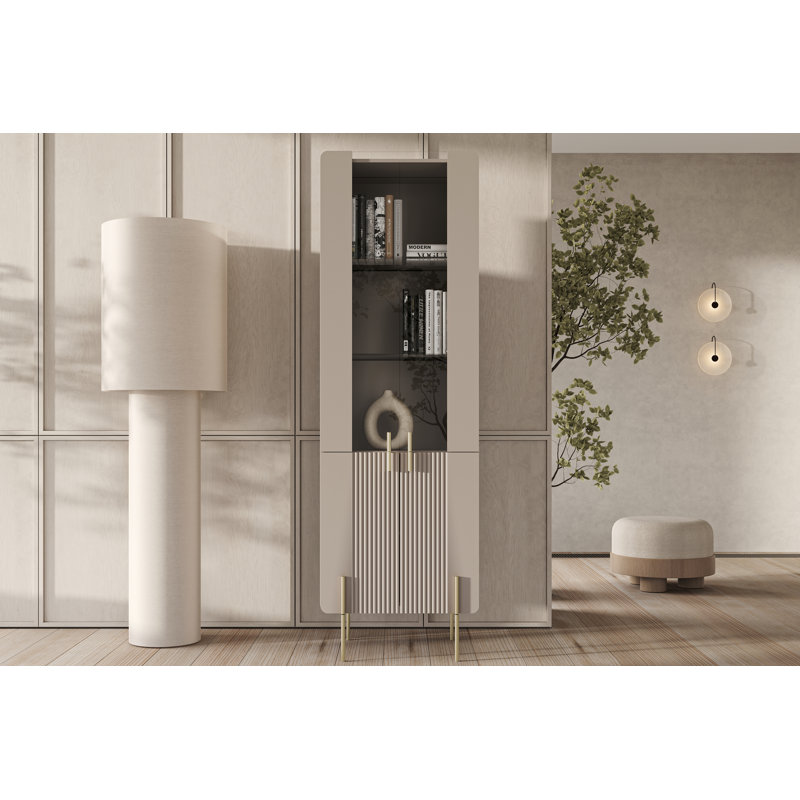 Inniswold Display Cabinet, Cashmere/Gold