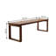 Bureau rectangulaire simple en bois massif brun-332131858