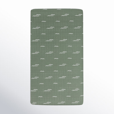 Ocean Waves Muslin Crib Sheet