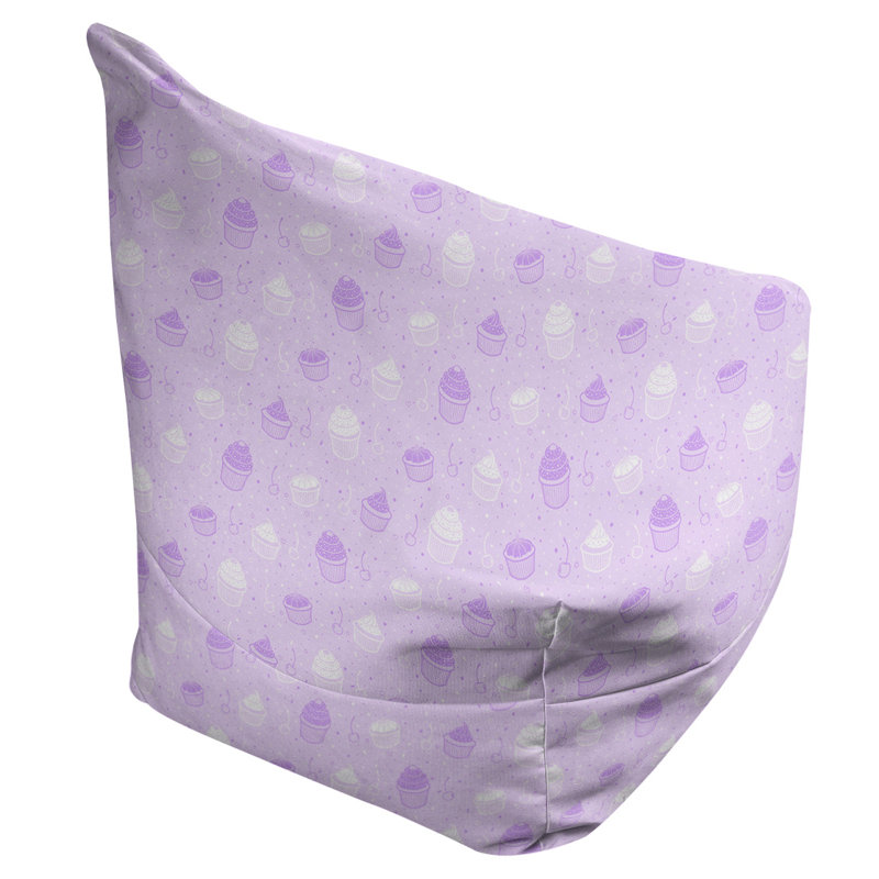 Petite chaise à sacs à billes & Leffel, H 86 po x l 2 po x P 43 po, Mauve / Blanc, Pas de bourre