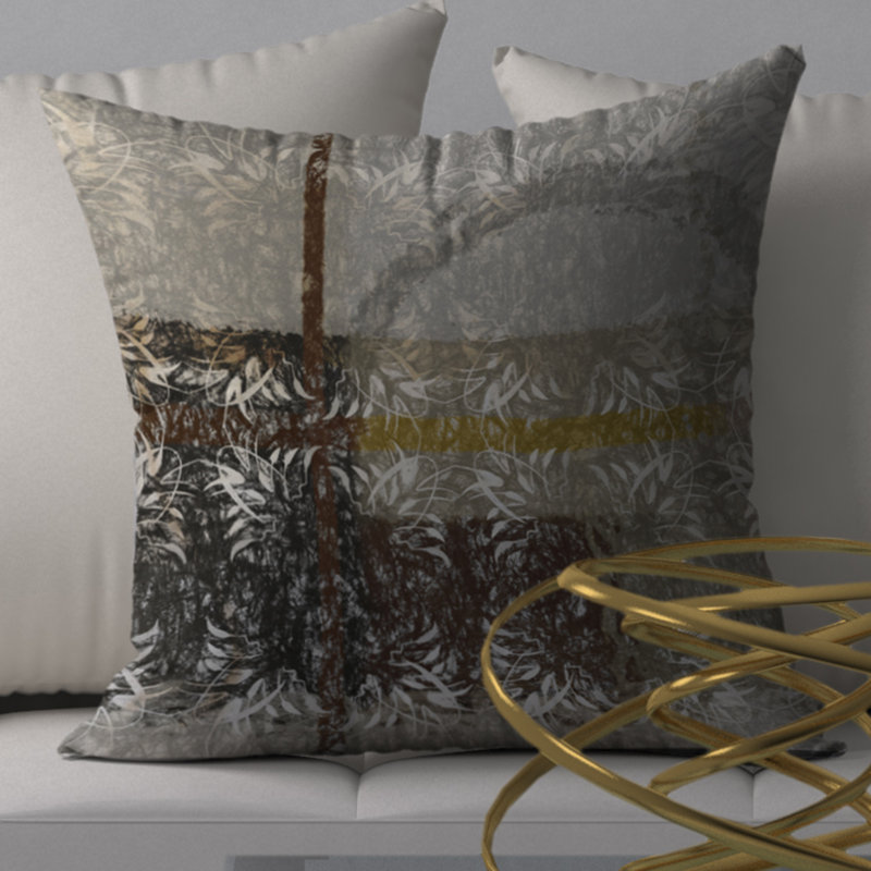 Abstract Reversible Throw Pillow, 20" x 20"