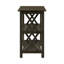2-Shelf Wood Entryway Console Table, Deep Merlot