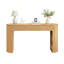 Console de style Mid-Century rétro, 3 tiroirs, niche de pied de table, aspect grain de bois naturel, assemblage facile, convient aux vestibules avec lattes rondes, appareils de construction, basculeurs, salon