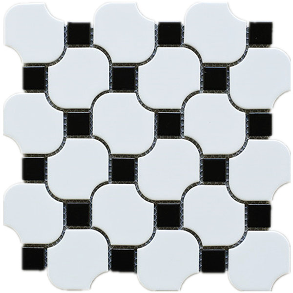 Supreme Tile Porcetile Dot 10.52 in. x 10.52 in. Geometric Matte Porcelain Mosaic Wall and Floor Tile
