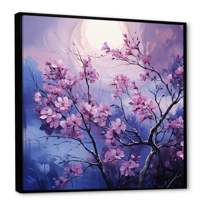 " Whispers Of Lilac II ", Black Floater Framed, 16" H x 16" W x 1" D