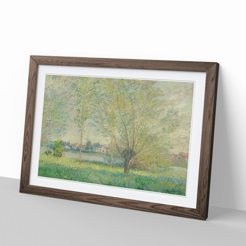 The Willows by Claude Monet - Framed Print, 48cm H x 65cm W x 2cm D, Walnut