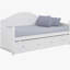 Lit de jour simple blanc avec couchette