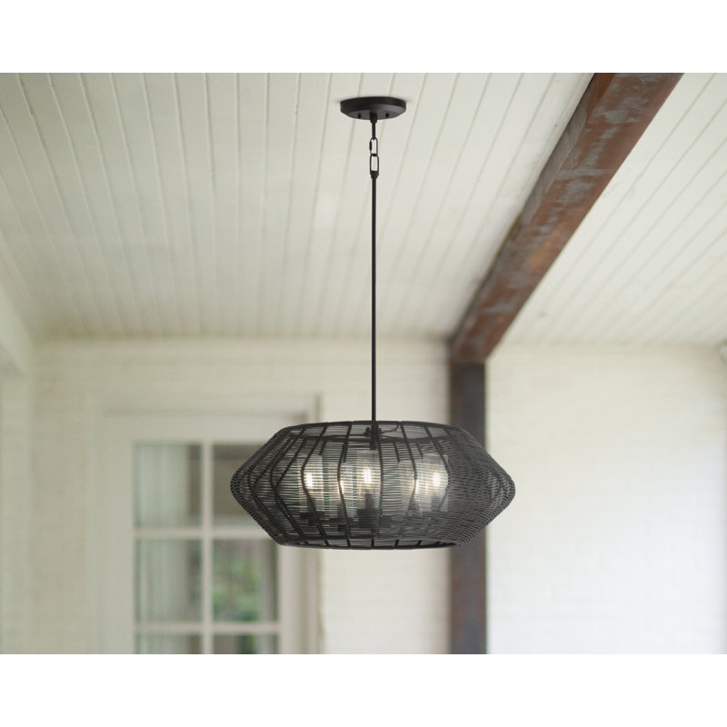 Luca 5 - Light Outdoor Chandelier, Black