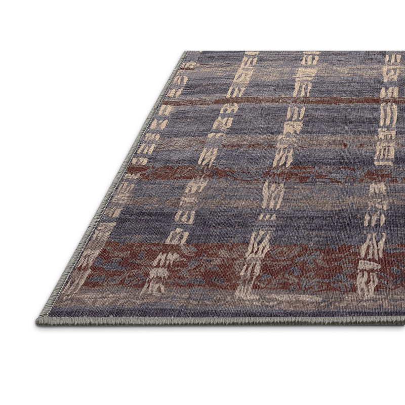 Tapis gris lavable à la machine, Rectangle 6 pi x 9 pi