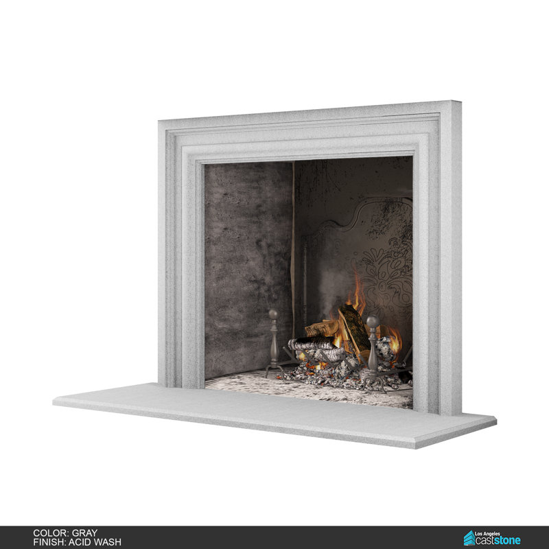 Monterey Fireplace Surround, Acid Wash Gray