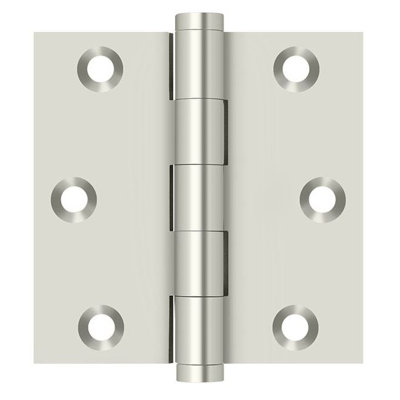 Deltana DSB314 3" x 3" Square Hinge in Polished Nickel Pair