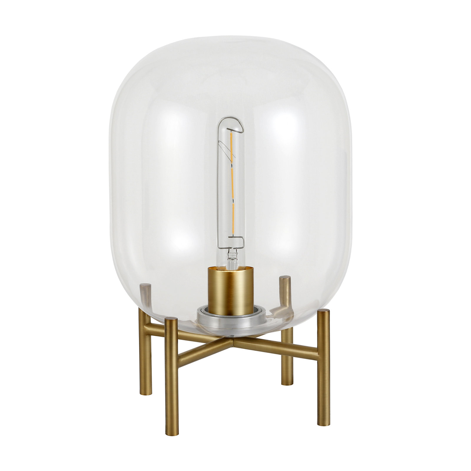 Danae Metal Novelty Lamp, Gold, Clear