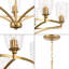 Lustre traditionnel 5 lumières en verre transparent-351098959